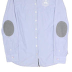 TOMMY HILFIGER Womens Blue Shirt Long Sleeve Collared M Cotton Blend Classic