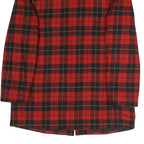 DUMAS Womens Red & Black Check Jacket M Polyester Blend Button Closure Classic