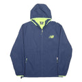 NEW BALANCE Mens Blue & Green Lightweight Zip Jacket M Polyester Sportswear