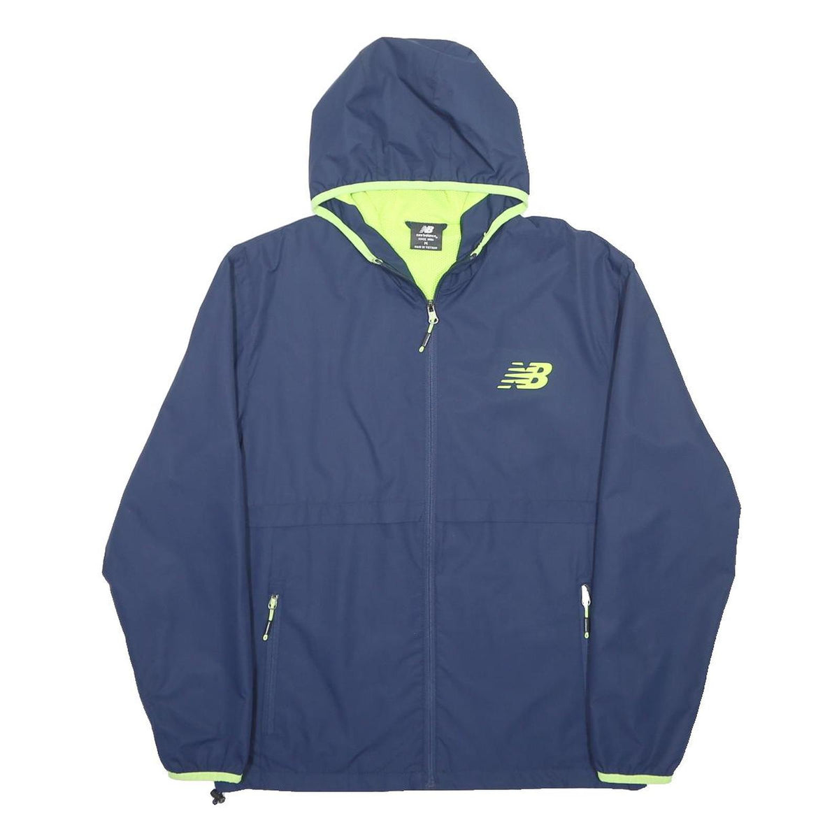 NEW BALANCE Mens Blue & Green Lightweight Zip Jacket M Polyester Sportswear