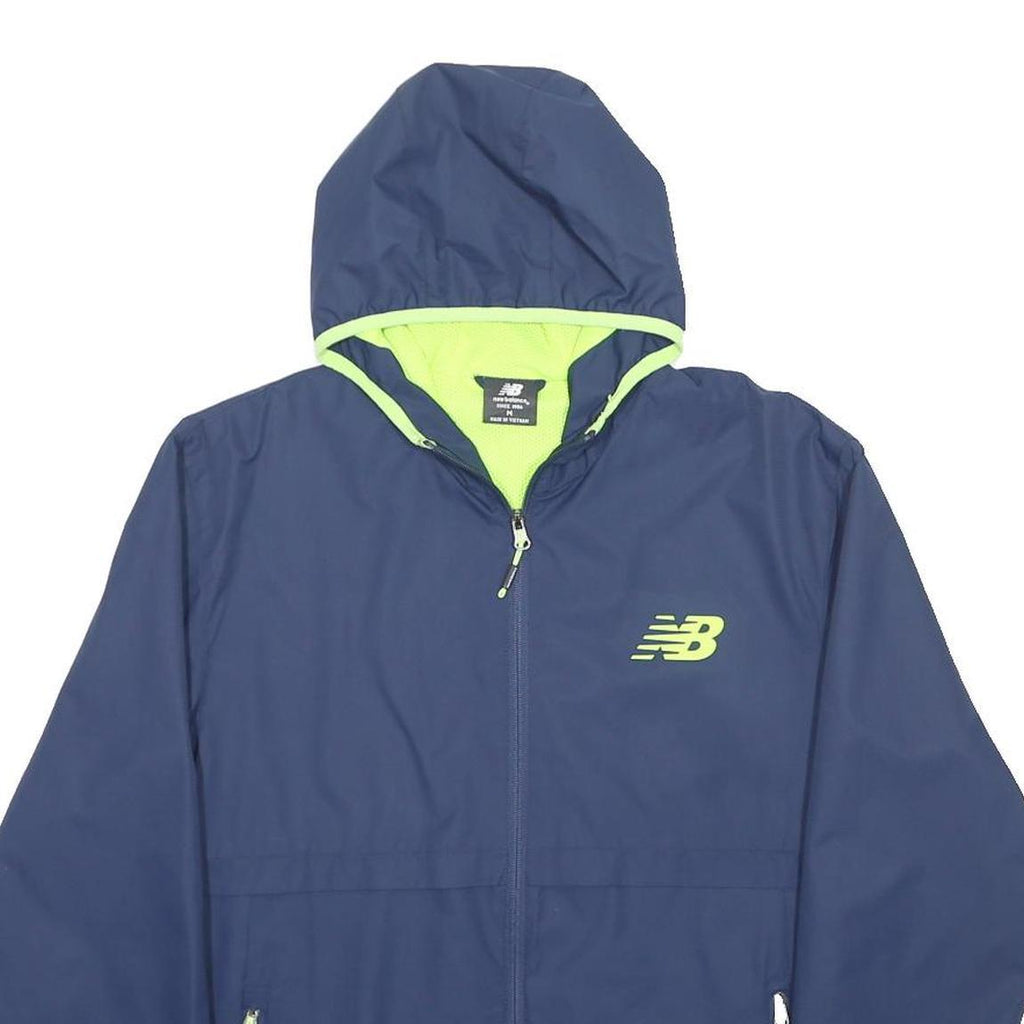 NEW BALANCE Mens Blue & Green Lightweight Zip Jacket M Polyester Sportswear