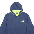NEW BALANCE Mens Blue & Green Lightweight Zip Jacket M Polyester Sportswear
