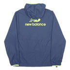 NEW BALANCE Mens Blue & Green Lightweight Zip Jacket M Polyester Sportswear