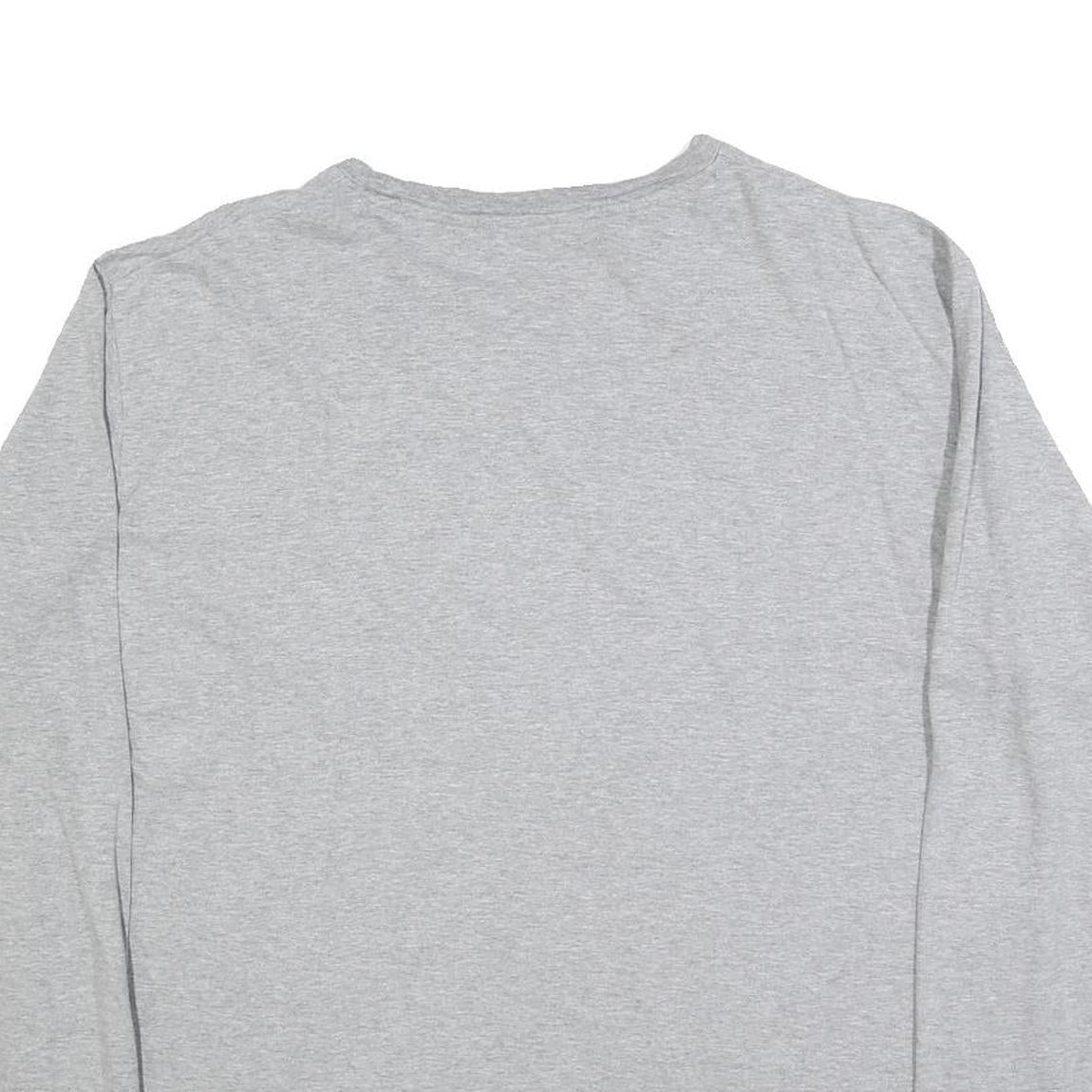 NAUTICA Mens Grey Long Sleeve Crew Neck Cotton Blend T-Shirt XL Casual