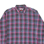 TRAMPS Mens Shirt Black Check Long Sleeve XL