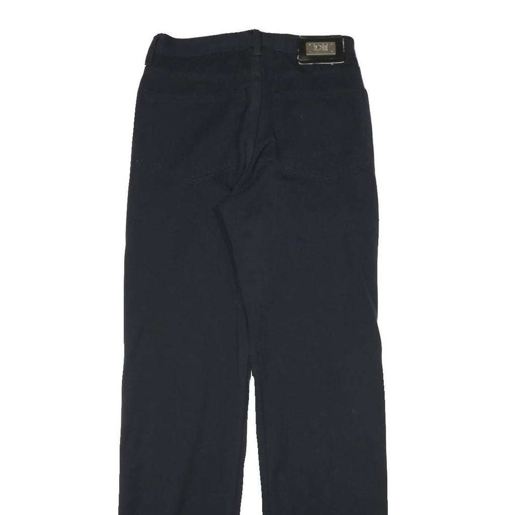 HUGO BOSS Womens Polyester Blend Black Regular Fit Straight Trousers W26 L33