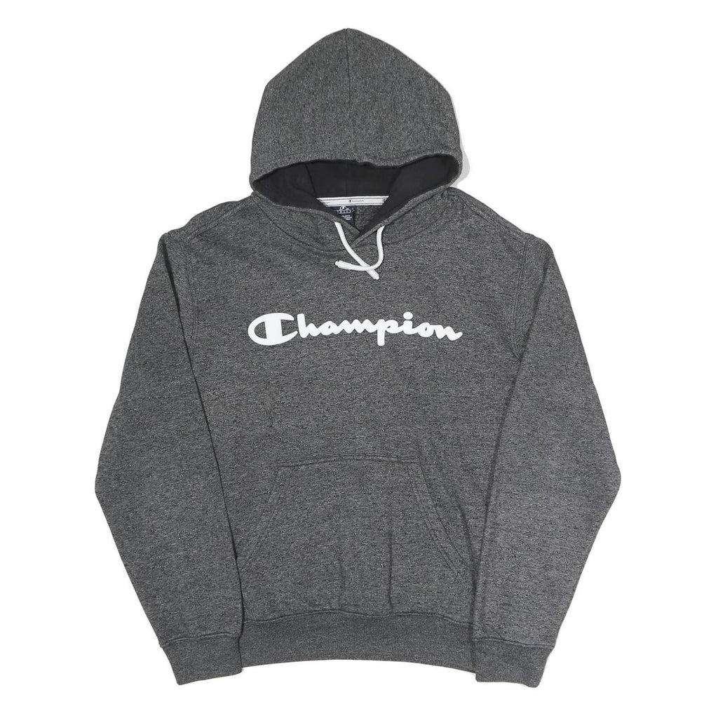 CHAMPION Mens Grey Hoodie M Cotton Blend Pullover Drawstring Hooded Sweatshirt