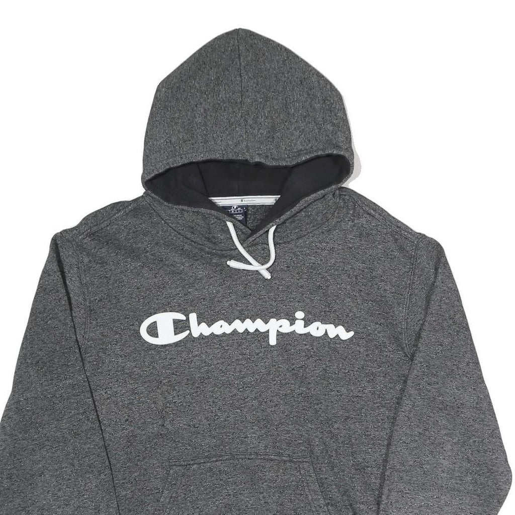 CHAMPION Mens Grey Hoodie M Cotton Blend Pullover Drawstring Hooded Sweatshirt