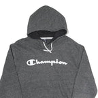 CHAMPION Mens Grey Hoodie M Cotton Blend Pullover Drawstring Hooded Sweatshirt