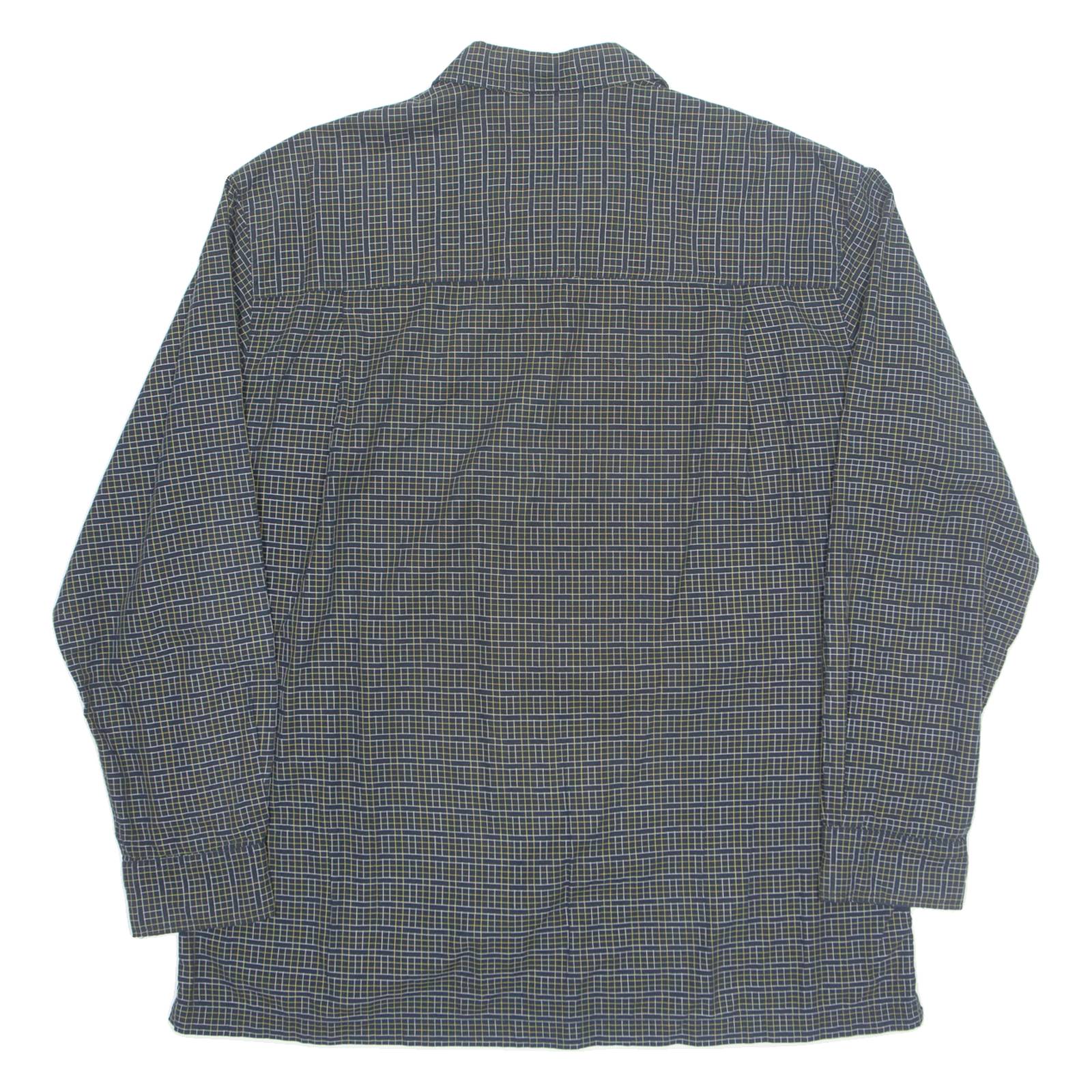 CHAPS Mens Shirt Blue Check Long Sleeve 2XL