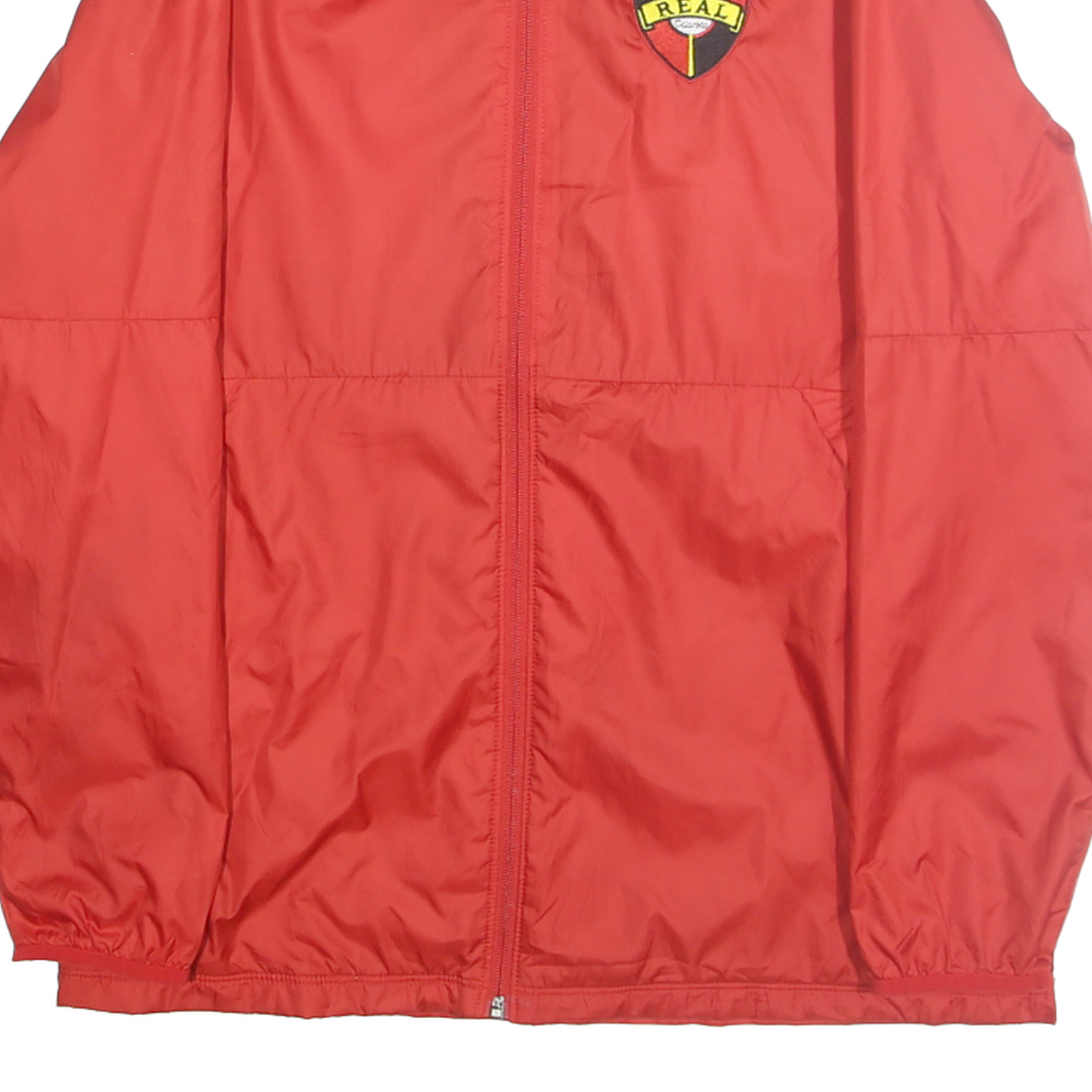 NIKE Mens Red Jacket L Polyester Plain Zip Sports Casual Lightweight