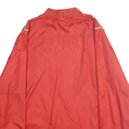 NIKE Mens Red Jacket L Polyester Plain Zip Sports Casual Lightweight