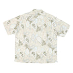 TOMMY BAHAMA Mens Beige & Green Casual Shirt XL Cotton Blend Lightweight