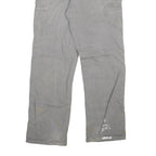 CARHARTT Mens Relaxed Grey Cotton Blend Trousers W30 L32 Workwear Durable Zip