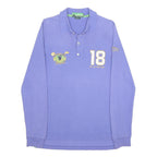 GOLF Mens Lilac Long Sleeve Polo Shirt Slim Line M Embroidered Logo