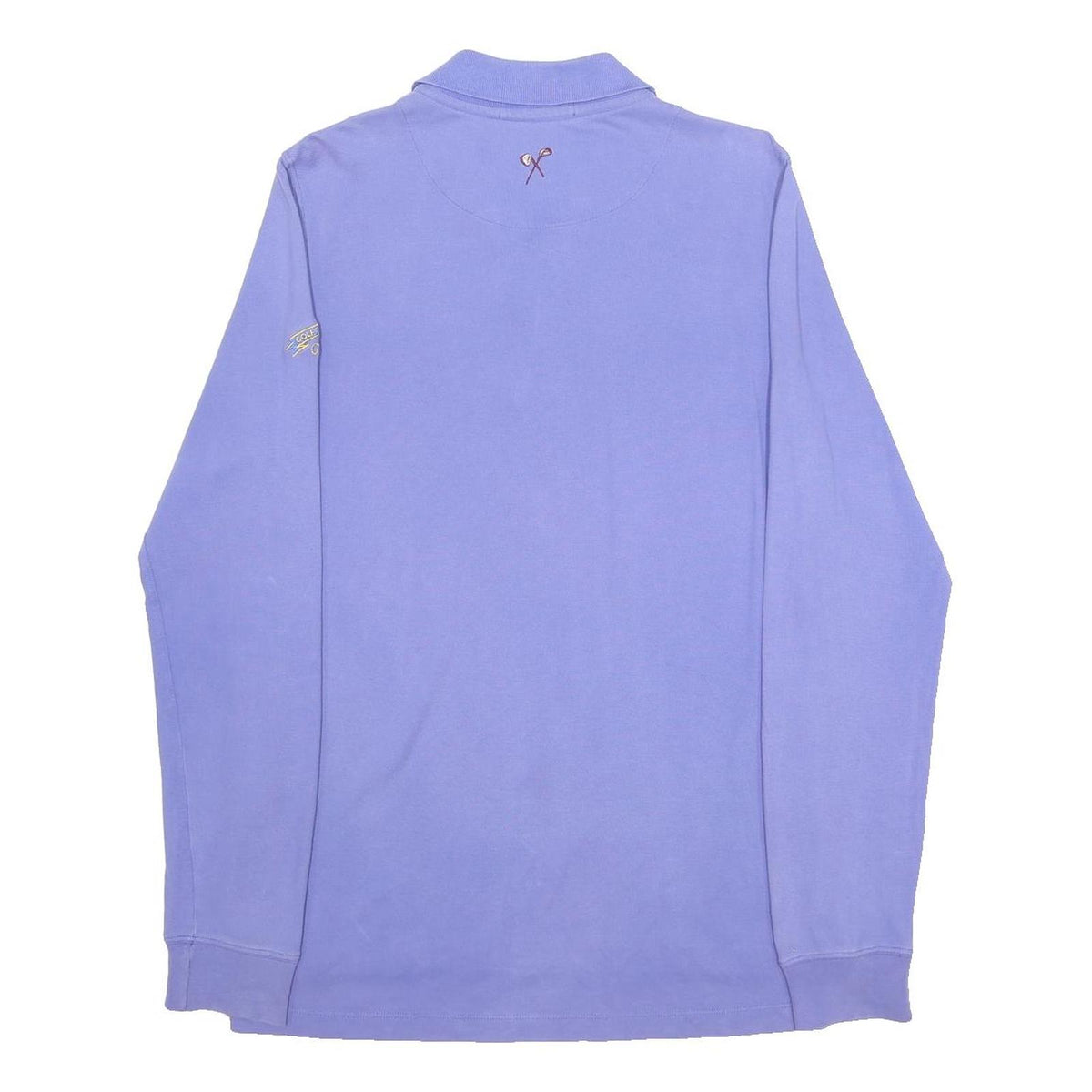 GOLF Mens Lilac Long Sleeve Polo Shirt Slim Line M Embroidered Logo