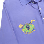GOLF Mens Lilac Long Sleeve Polo Shirt Slim Line M Embroidered Logo