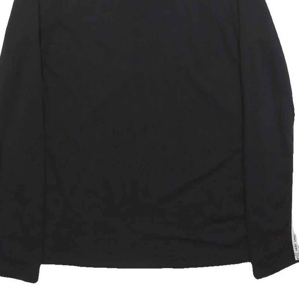 DKNY Womens Black Modern Long Sleeve Crew Neck T-Shirt M Cotton Blend