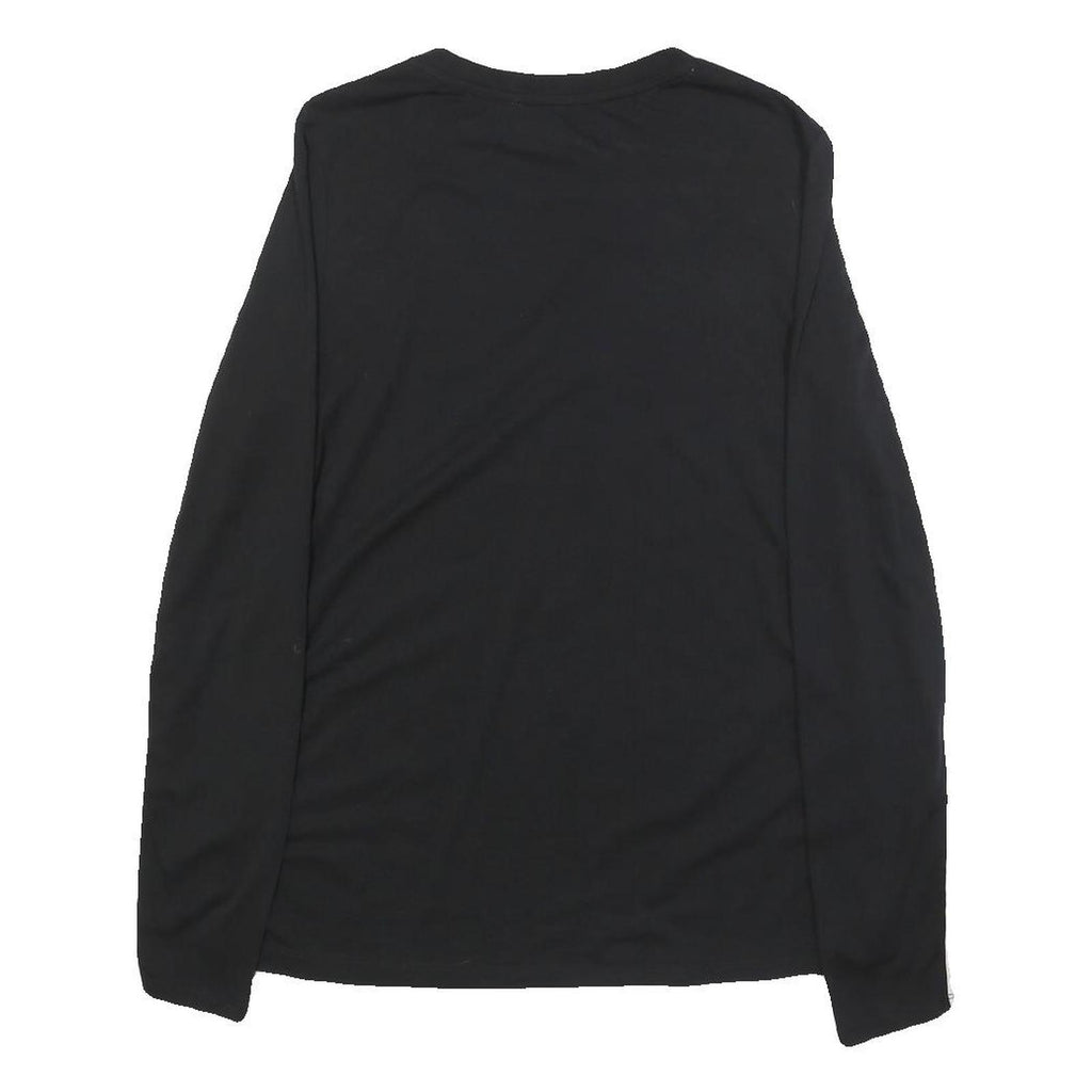 DKNY Womens Black Modern Long Sleeve Crew Neck T-Shirt M Cotton Blend