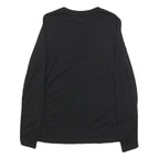 DKNY Womens Black Modern Long Sleeve Crew Neck T-Shirt M Cotton Blend
