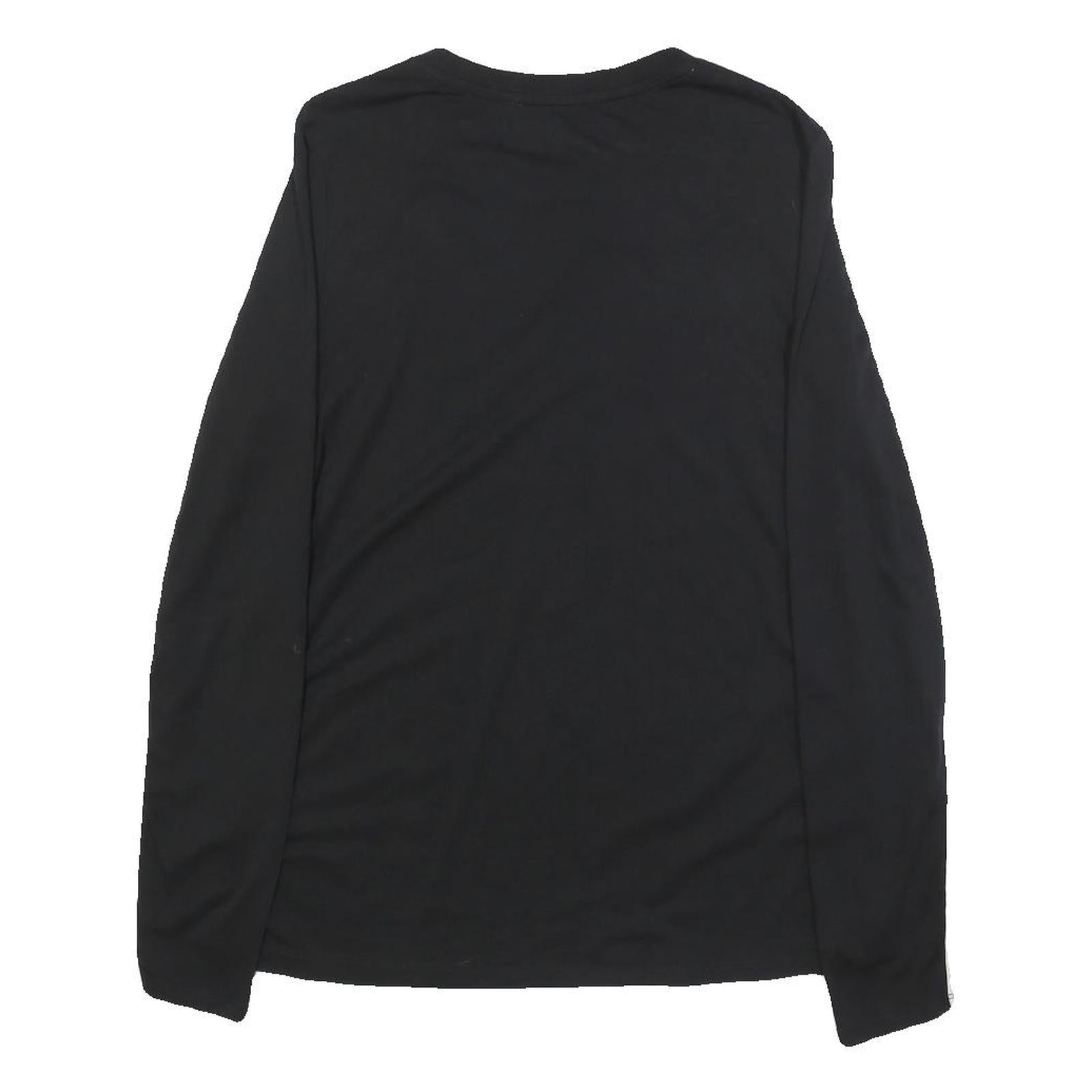 DKNY Womens Black Modern Long Sleeve Crew Neck T-Shirt M Cotton Blend