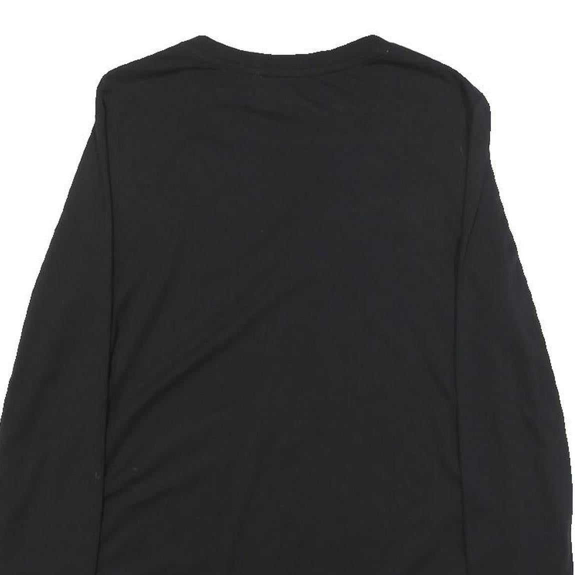 DKNY Womens Black Modern Long Sleeve Crew Neck T-Shirt M Cotton Blend