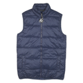 SWISSTECH Mens Blue Sleeveless Puffer Jacket M Polyester Blend Zip Casual