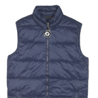 SWISSTECH Mens Blue Sleeveless Puffer Jacket M Polyester Blend Zip Casual