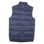 SWISSTECH Mens Blue Sleeveless Puffer Jacket M Polyester Blend Zip Casual