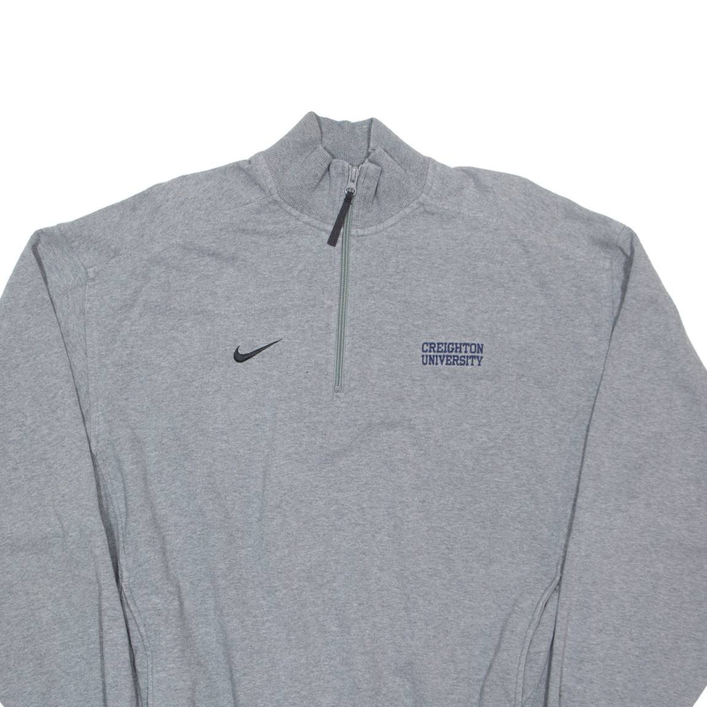 NIKE Creighton University Mens Sweatshirt Grey 1/4 Zip M