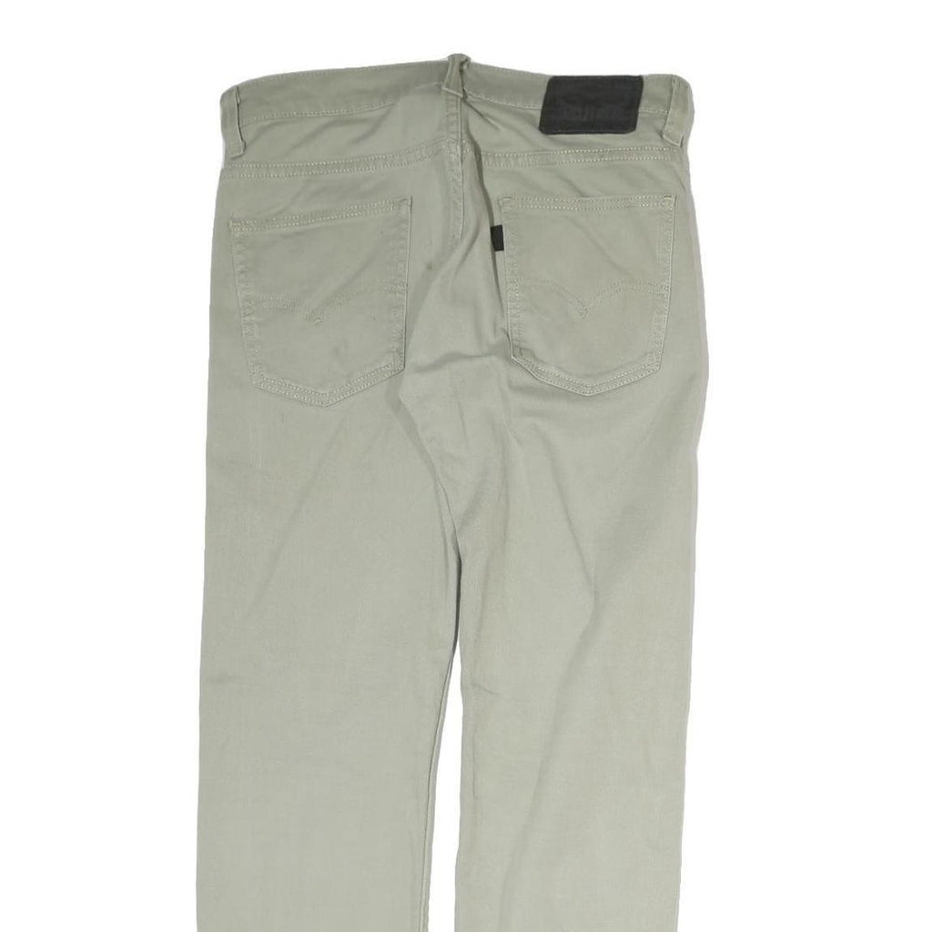 LEVI'S Mens Cotton Beige Regular Straight Trousers W30 L29 Classic Casual Zip
