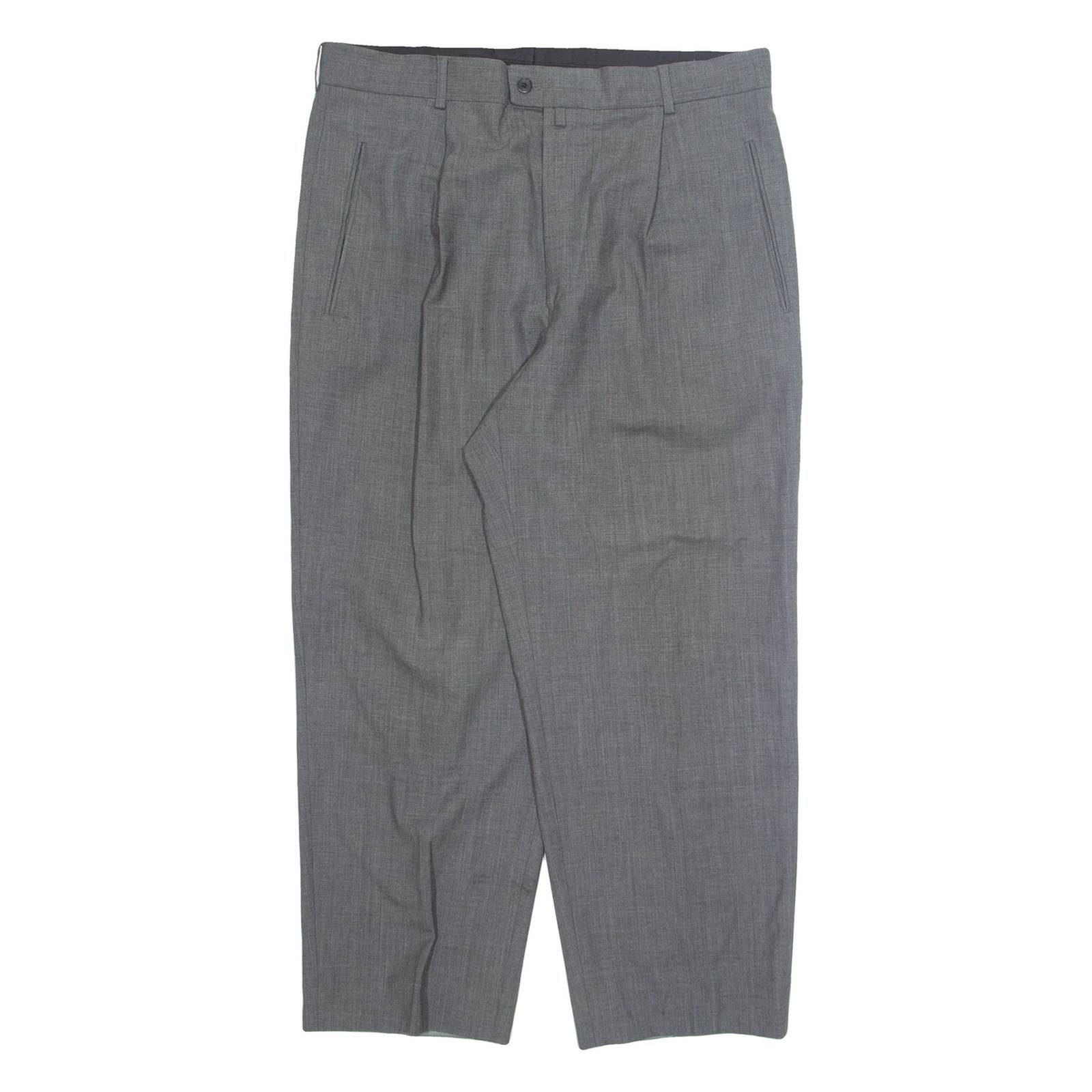 FEIN-KALLER Chino Mens Trousers Grey Regular Straight W36 L21