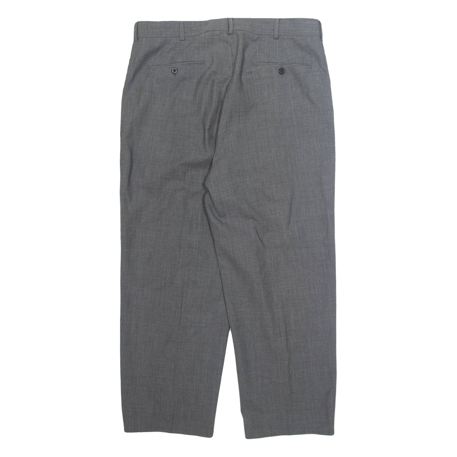 FEIN-KALLER Chino Mens Trousers Grey Regular Straight W36 L21