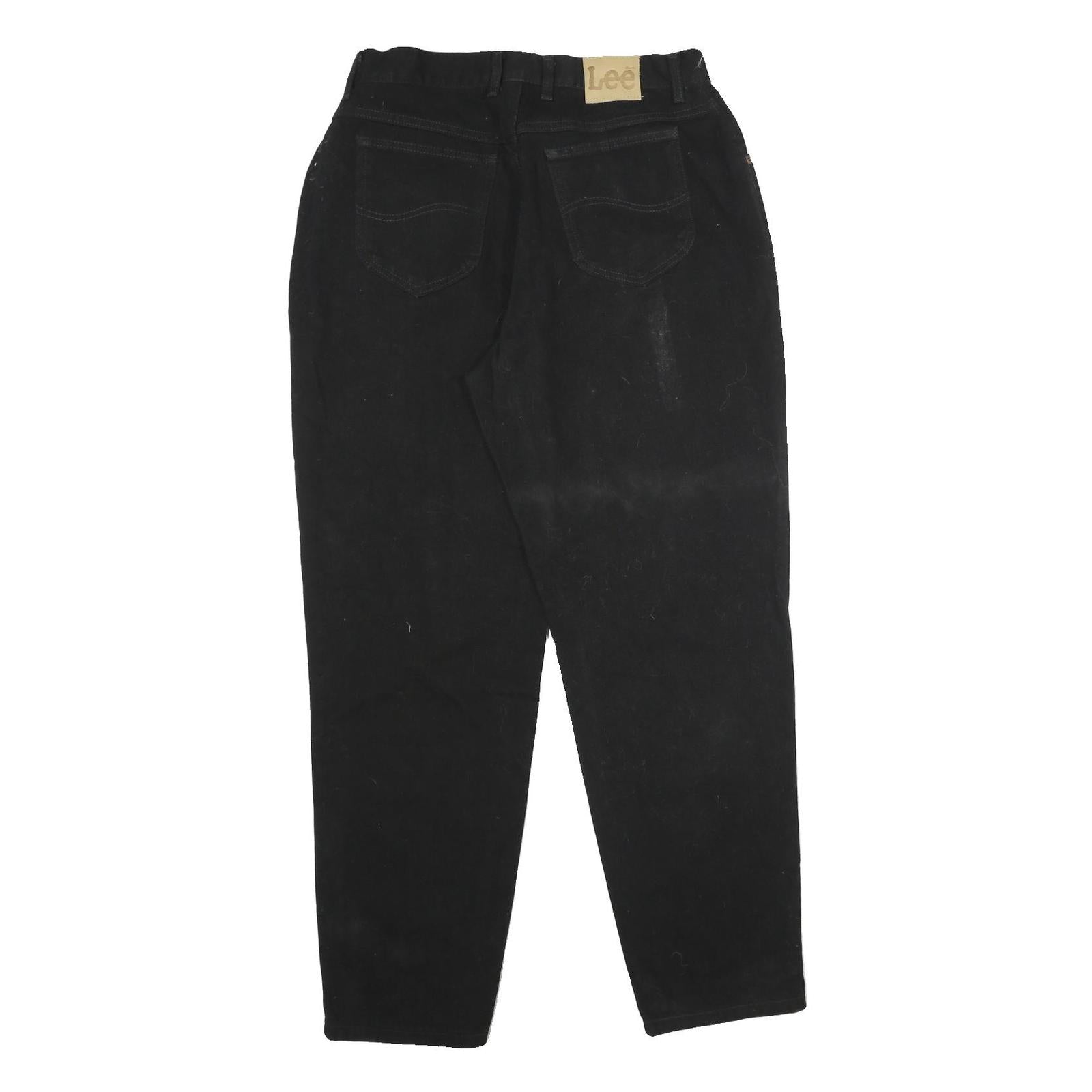 LEE Womens Classic Black Jeans Cotton Regular Fit Straight Leg W30 L32