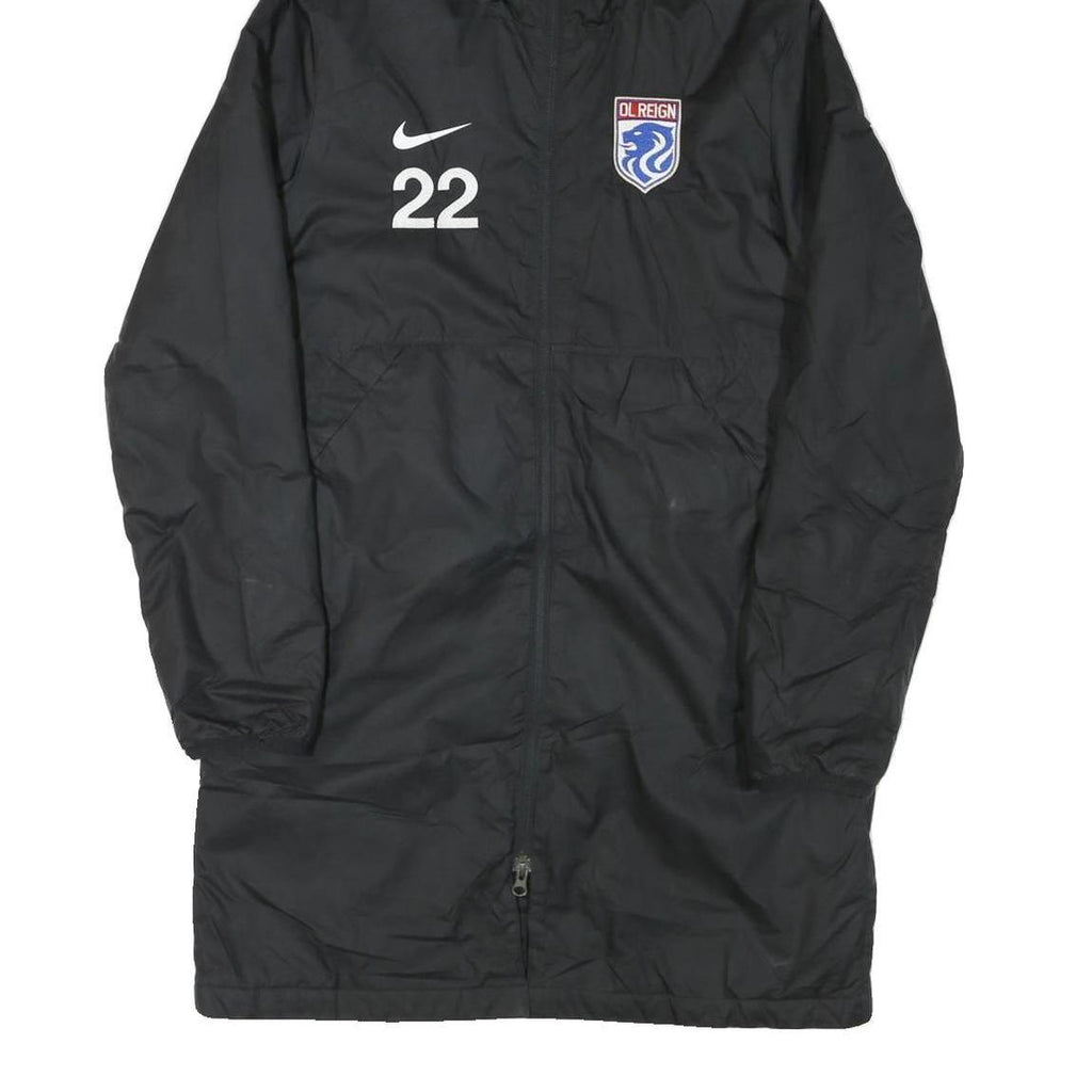 NIKE Mens Black OL Reign Jacket S Polyester Zip Hooded Plain Sports Training