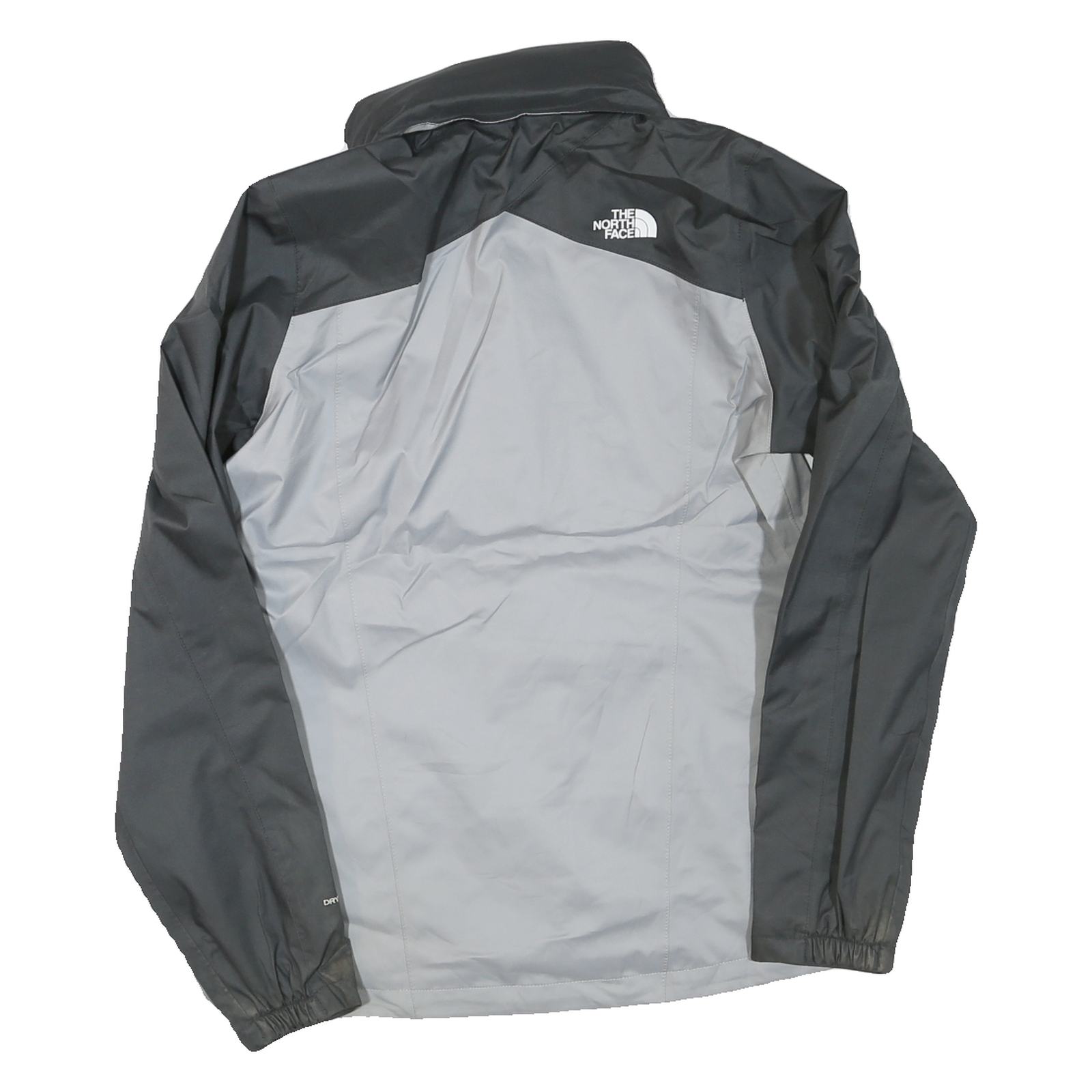 THE NORTH FACE Womens Grey & Dark Grey Outdoor Jacket M Polyester Blend Zip