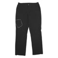 Black Mens Polyamide Blend Straight Leg Regular Fit Trousers W34 L34 Zip Closure