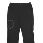 Black Mens Polyamide Blend Straight Leg Regular Fit Trousers W34 L34 Zip Closure