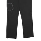 Black Mens Polyamide Blend Straight Leg Regular Fit Trousers W34 L34 Zip Closure