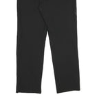 Black Mens Polyamide Blend Straight Leg Regular Fit Trousers W34 L34 Zip Closure
