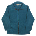 EDDIE BAUER Womens Blue Plain Full Zip Polyester Jumper S Fleece Casual Outdoor
