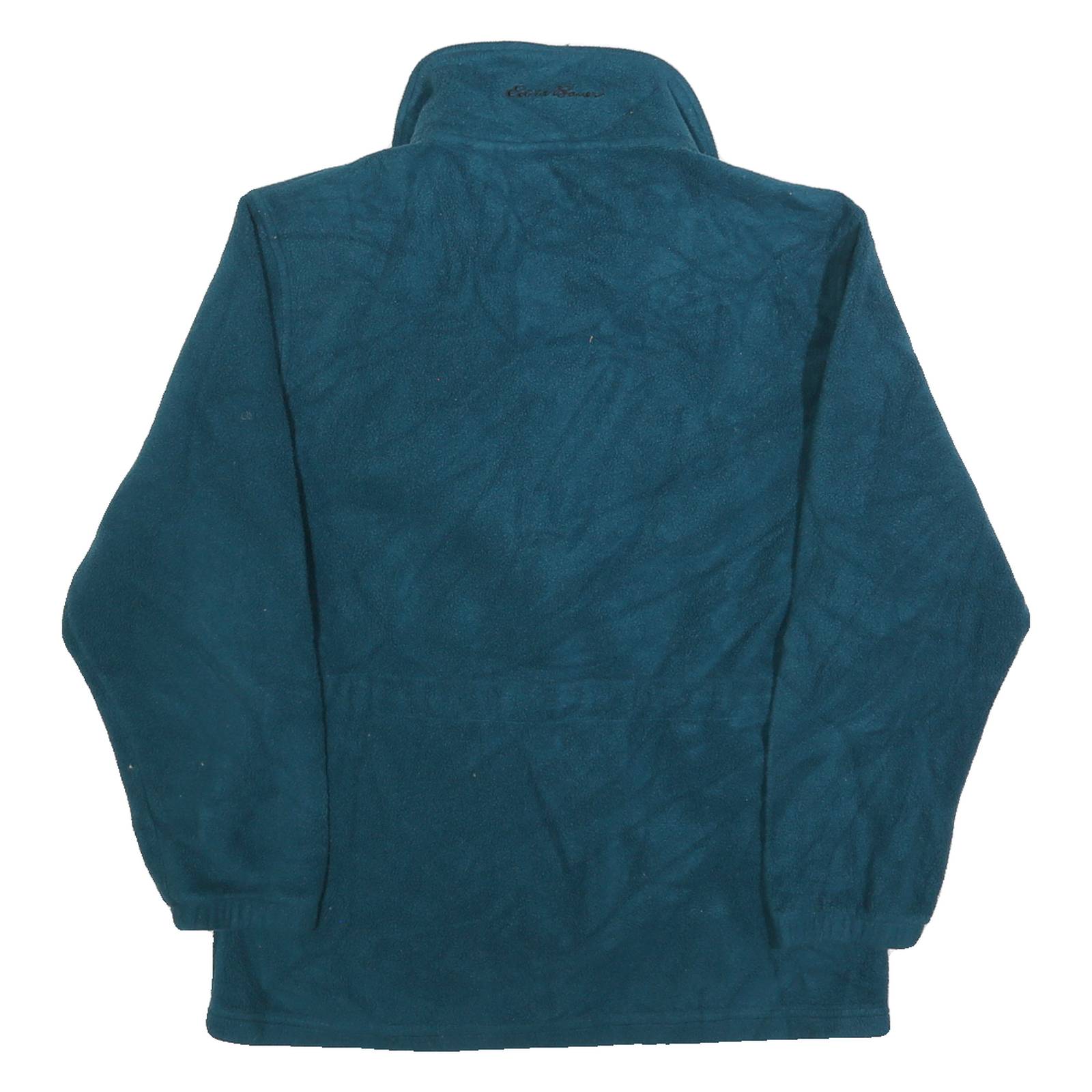 EDDIE BAUER Womens Blue Plain Full Zip Polyester Jumper S Fleece Casual Outdoor
