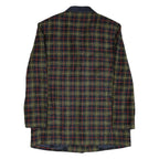 Womens Black & Yellow Check Jacket L Acetate Button Closure Classic Fit Stylish