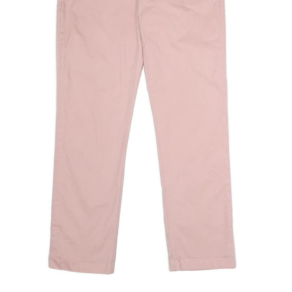 TOMMY HILFIGER Mens Cotton Blend Pink Regular Fit Straight Trousers W33 L32