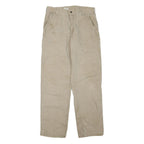 CARHARTT Mens Jeans Beige Regular Straight Denim Fair W32 L34 Workwear Utility