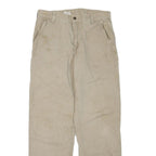 CARHARTT Mens Jeans Beige Regular Straight Denim Fair W32 L34 Workwear Utility