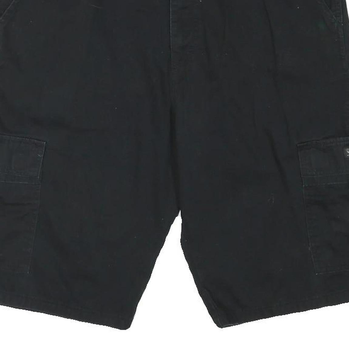 WRANGLER Mens Black Cargo Shorts XL W36 Cotton Blend Casual Pockets