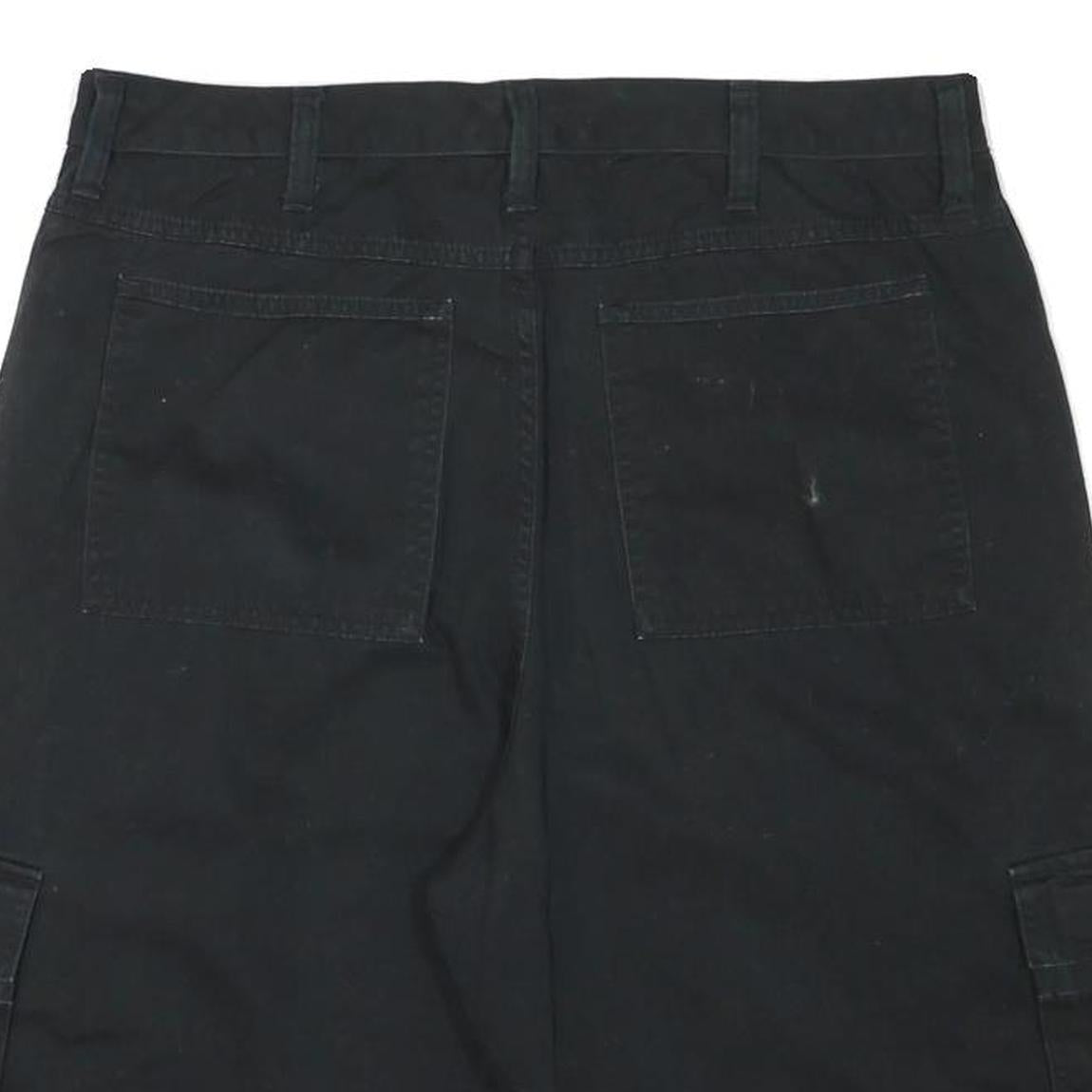 WRANGLER Mens Black Cargo Shorts XL W36 Cotton Blend Casual Pockets