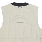 COLUMBIA Mens Beige Utility Zip Vest M Polyester Blend Outdoor Casual