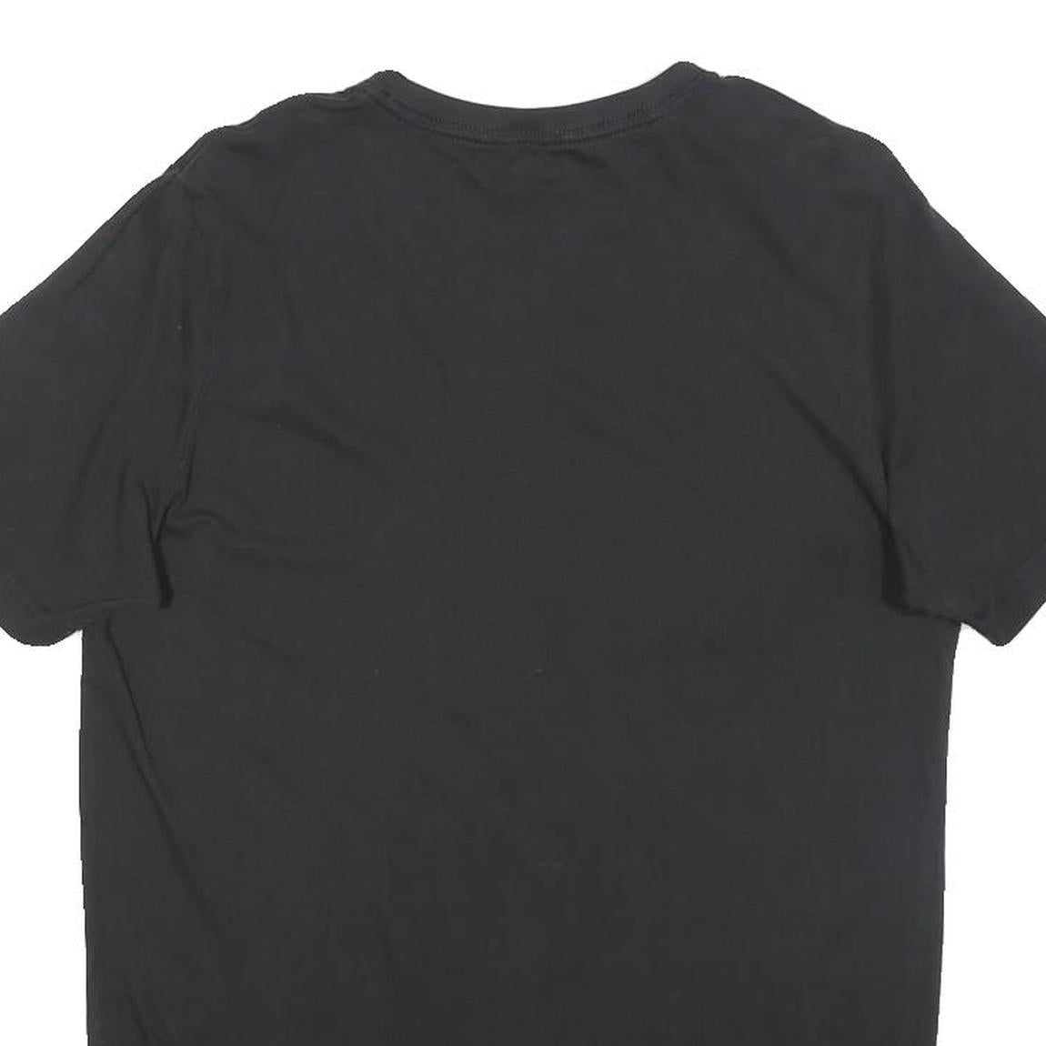 PUMA Mens Black S T-Shirt Short Sleeve Crew Neck Cotton Blend Logo Graphic